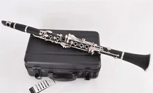 Bb Bakelite Clarinet Musical instruments 17 Keys clarinete Nickel Plated keys klarnet with ABS case Bb Bakelite Clarinet Musical instruments 17 Keys clarinete Nickel Plated keys klarnet with ABS case