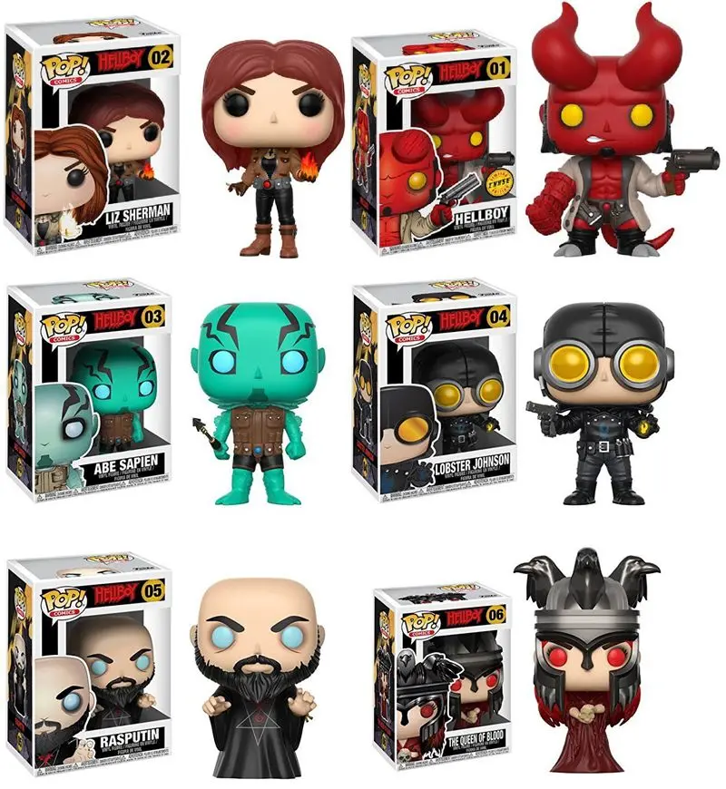 

Funko pop Chase Official Hellboy - Hellboy, Liz Sherman, Lobster Johnson, Abe Vinyl Action Figure Collectible Model Toy