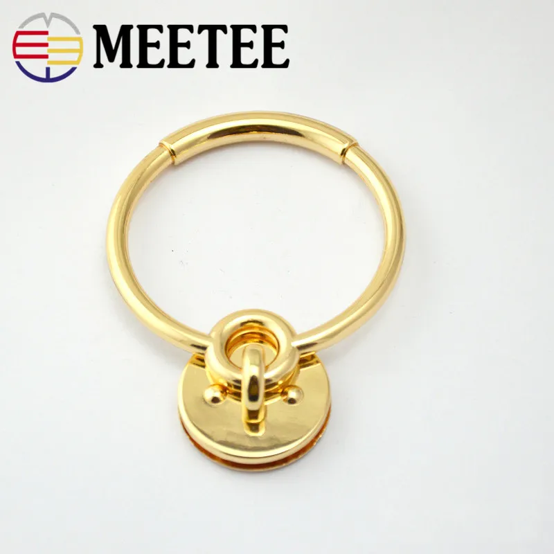 

2pcs Zinc Alloy Handbag Hardware Accessories Round Handle New Leather Bag Metal Handle Wholesale BD042