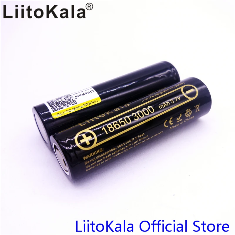 4 шт HK LiitoKala Lii-30A 3,6 V 18650 3000mAh батарея для HG2 разряда 20A выделенная Высокая мощность разрядки