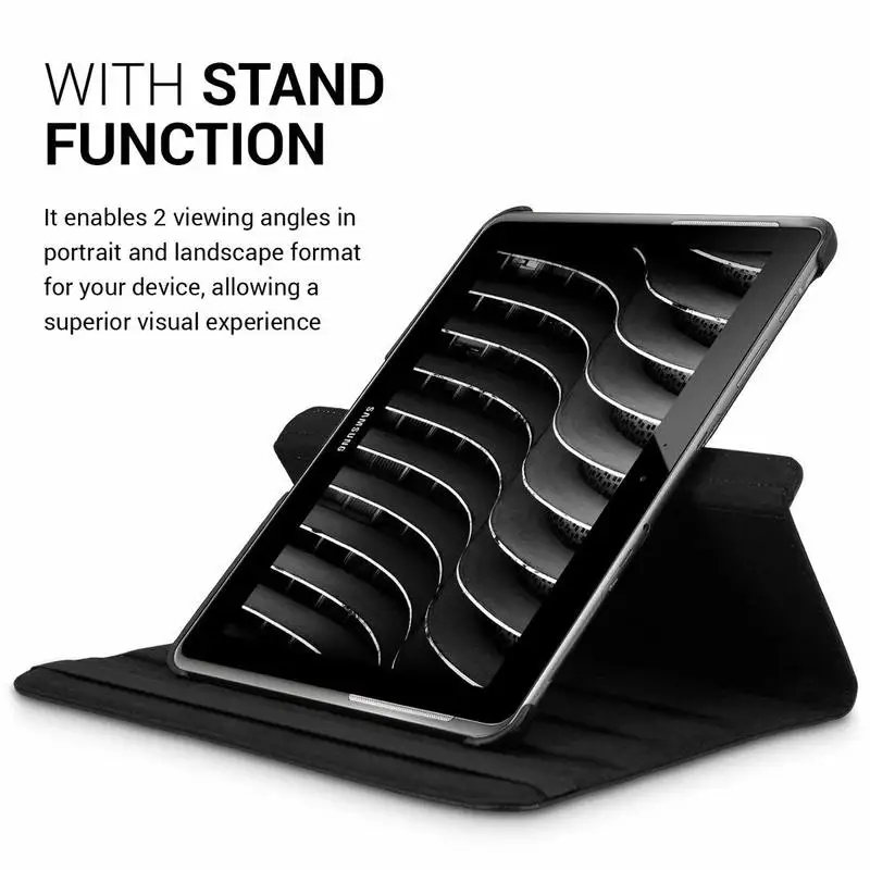 360 Degree Rotating PU Leather Case for Samsung Galaxy Tab 2 10.1" Magnet Auto Wake/sleep Cover GT P5100 P5110 P7500 P7510