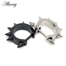 Alisouy 1 пара серьги с шипами красивые серьги-каффы ювелирные изделия из нержавеющей стали Сталь тела пирсинг ювелирные изделия для мужчин и женщин; модная sharp 7/10 мм