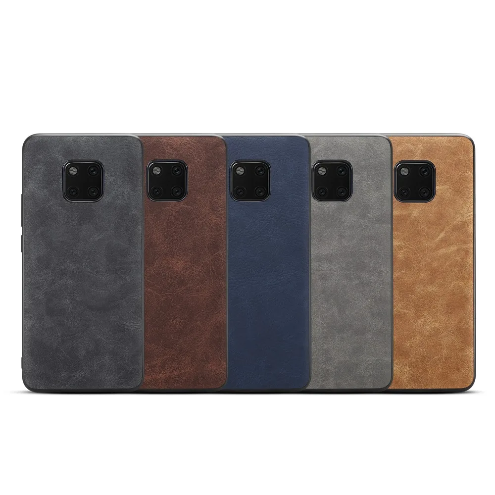 Phone Case For Huawei Mate 20 10 Pro P20 P30 Ultra Thin PRO Vintage leather Tpu soft border Drop-proof shell box |