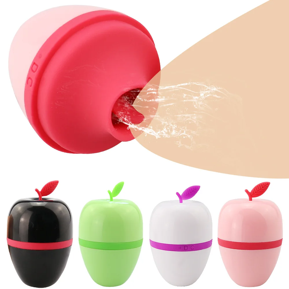 Vaginal aspirator electric tongue Apple Eggs for Adults Women Masturbation Massage Vibrator Tongue Lick Breast Absorber