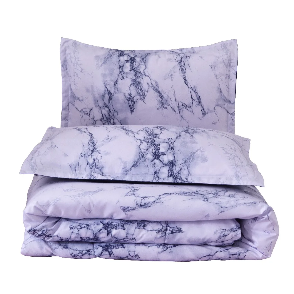 

Queen Size Double Bed Marble Pattern Comforter Bedding Sets 228*228cm Summer Comforter Pillowcase Bedding Set