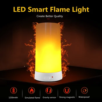 

Creative 3 Modes+Gravity Sensor Flame Lights 2835 Usb LED Flame Effect Fire Light Bulb Flickering Emulation Decor Lamp Bar Light