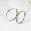 Hot Sale Inlay Zircon Half A Circle Hoop Earrings For Women Titanium Steel Gold Color Woman Crystal Earrings Jewelry Gift ► Photo 3/6