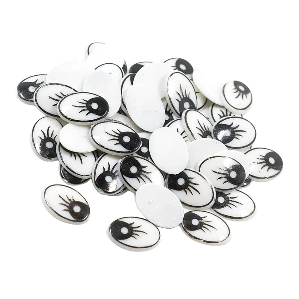 60pcs DIY Plastic Cartoon Eyes for Children Bear Dolls Animal Puppet Supply Toys Gifts DIY Scrapbooking Flatback Embellishments