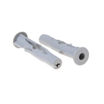 

50 PCS Nylon Screws Plasterboard Drywall Wall Plug For Window Door Frame Concrete M6x35