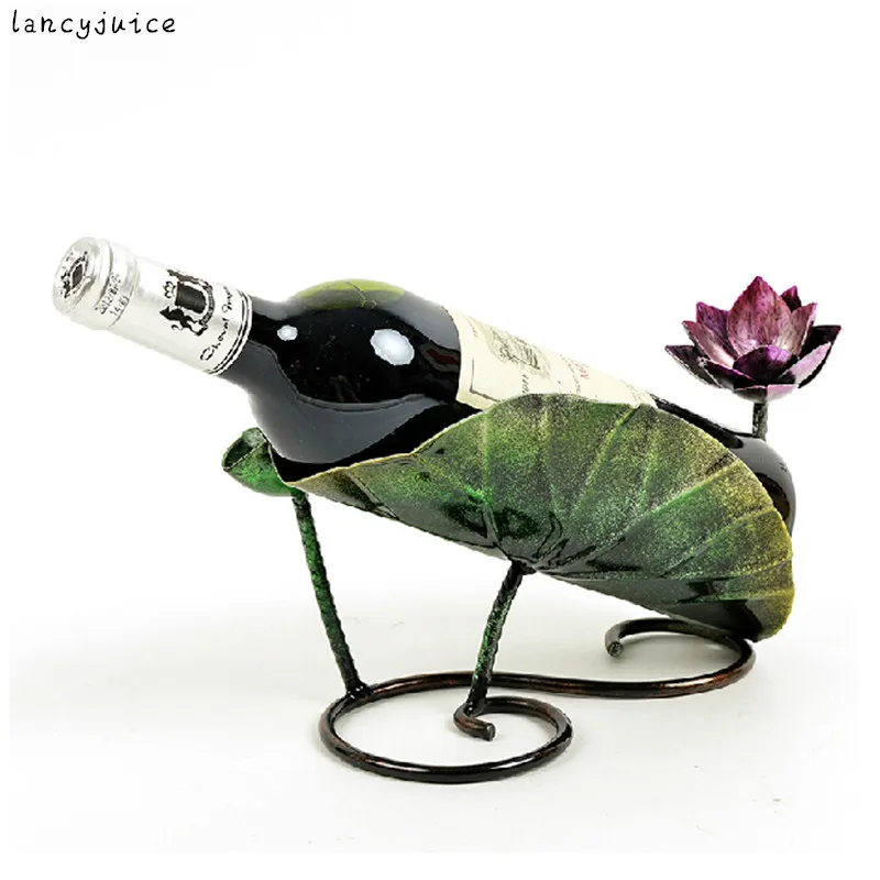 Buy Creative Flower Wine Holders Metal Lotus Wine Rack