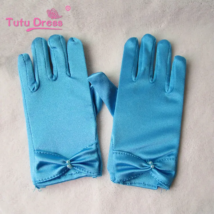 Buy Princess Gloves for girls Evening Dress Sky Blue