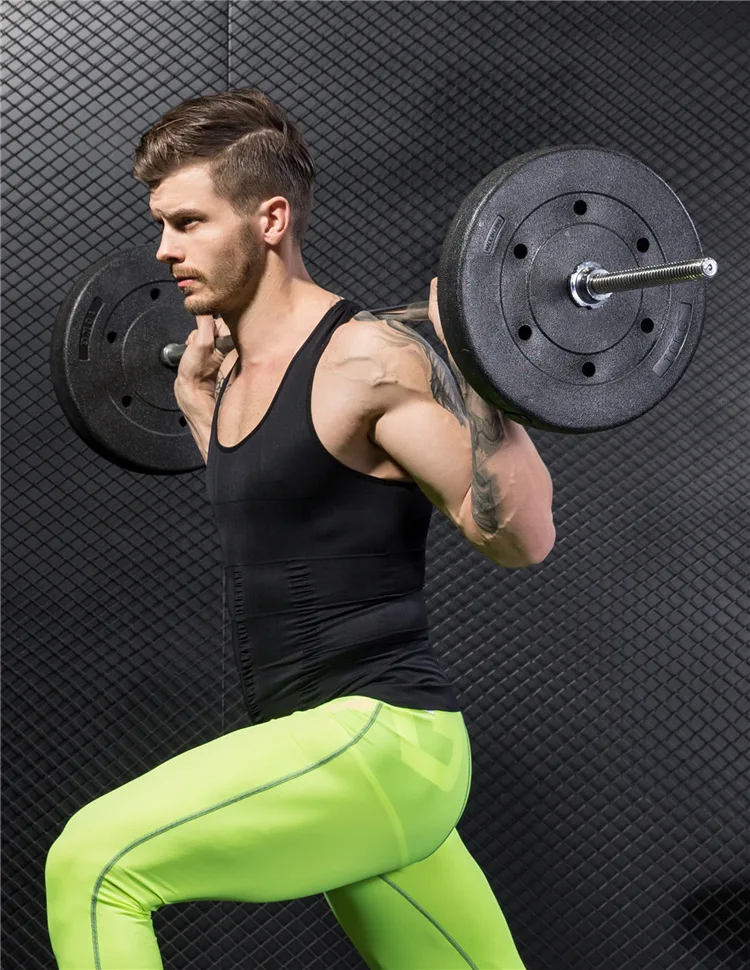 Meisou Hot Slimming Male Vest Body Shaper Men T shirt Abdomen Fat Reduce Compression Black White Blue Shapewear Fitness Clothing (11)