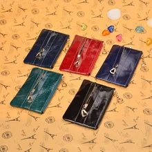 Hot Wax Cowhide Genuine Leather Purse Car Key Wallets casual women Housekeeper Holders Key Bag Cases female coin Purse