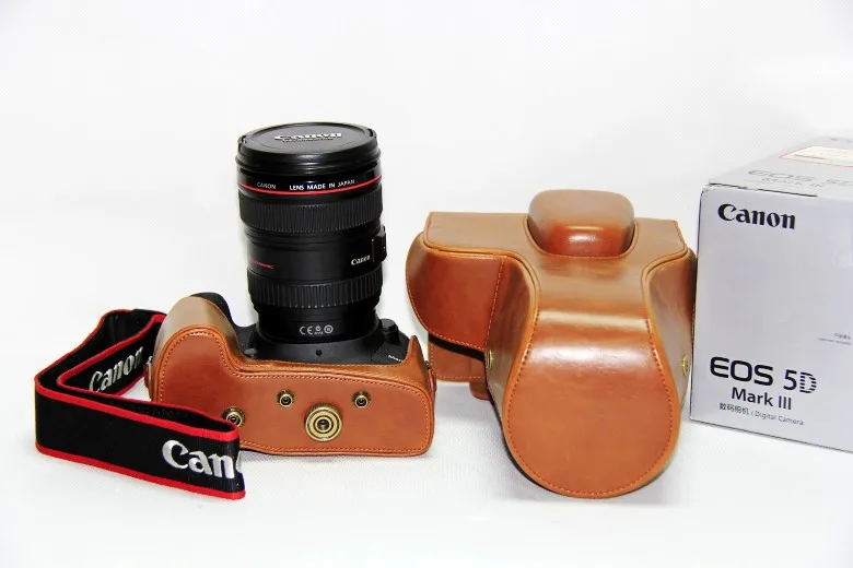 New Leather Pouch Camera Case Bag Cover For Canon EOS 5D Mark III 5d3