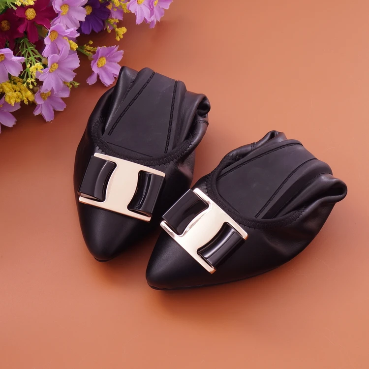 Lady Ballet Flat Shoes Spring 2018 Fashion Moccasins Women Shoes Pointed Toe Pregnant Women Loafers Genuine Leather Female Shoes (4)