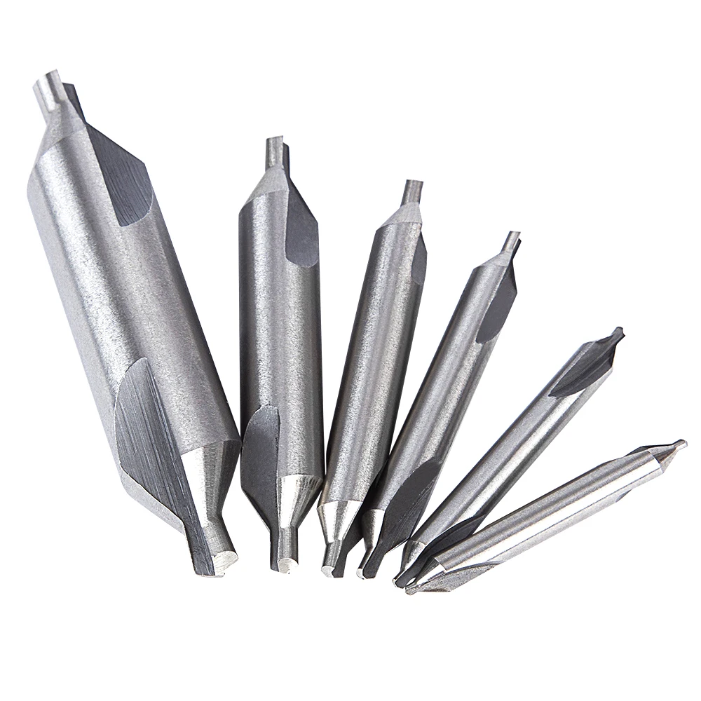 HSS Combined Center Drills Countersinks 60 Degree Angle Bit Set Tool