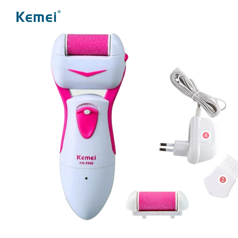 Pаспродажа Kemei Уход за ногами инструмент Электрический каблук File Exfoliator Педикюр мозолей удаления омертвевших личной гигиены массажер для ног