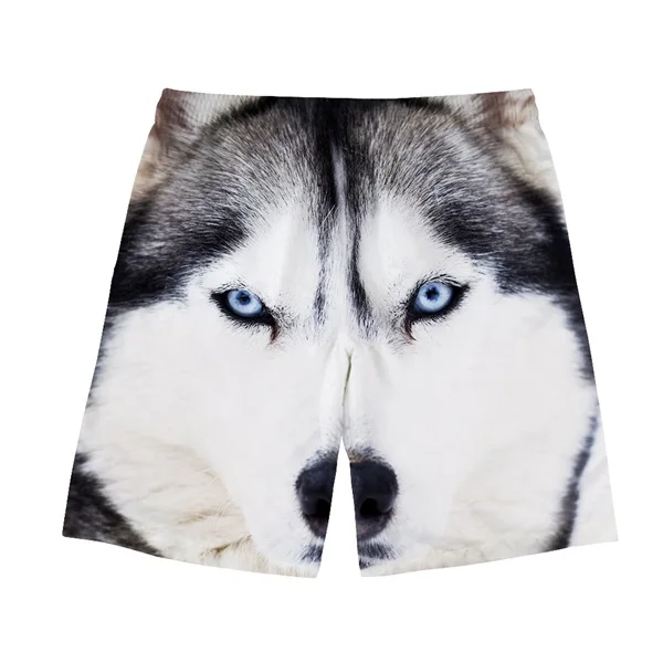 FORUDESIGNS Husky Pattern Men Shorts Fashion Summer Short Pants for Man