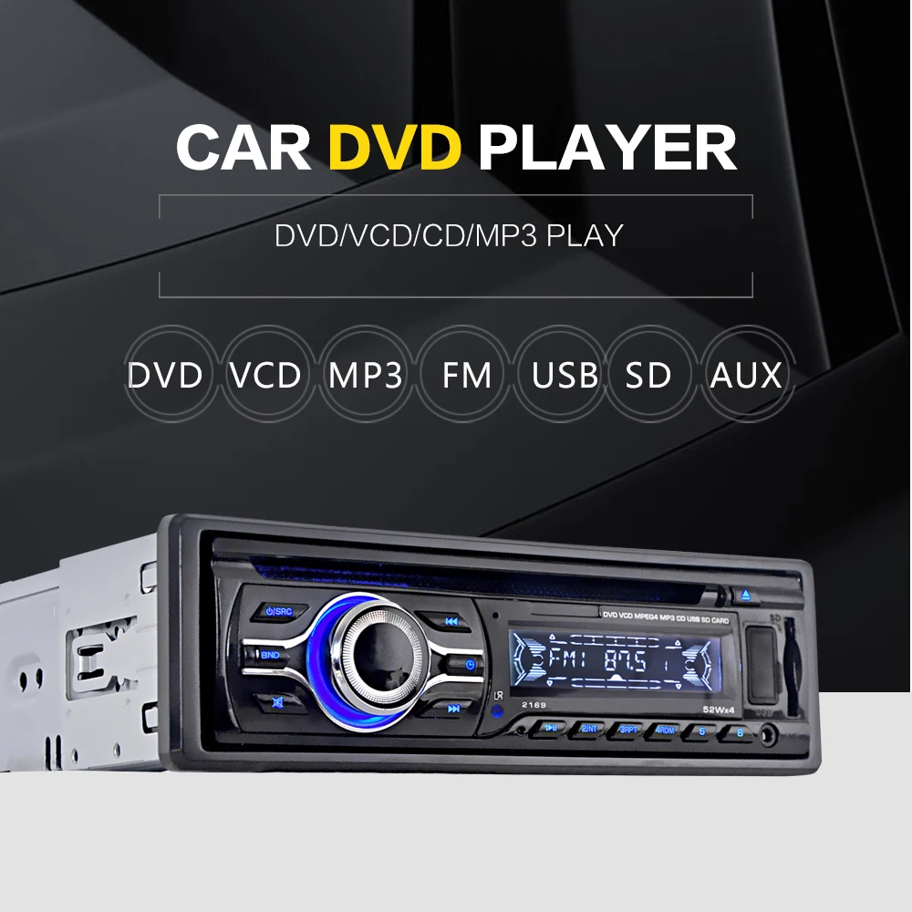 Kkmoon Автомобильный мультимедийный радиоприемник DVD плеер стерео FM MP3 аудио USB SD AUX