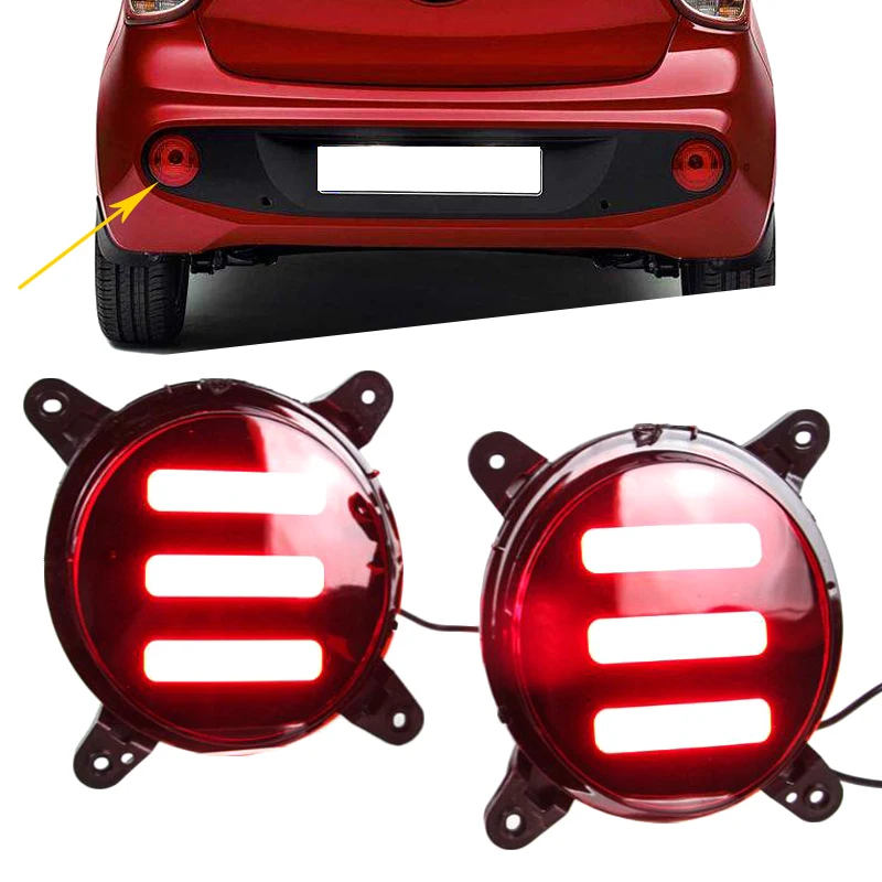 Car Flashing For Hyundai I10 2017 2018 Car LED Rear Bumper Lights Tail