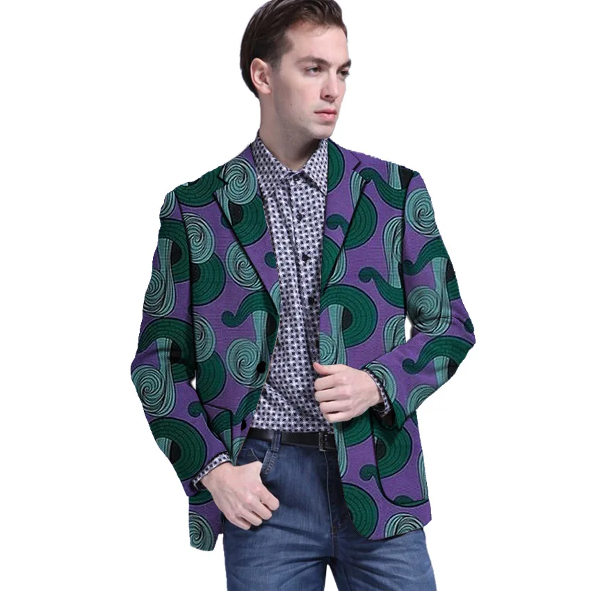 

Fashion men's blazers print suit jacket wedding/party blazer handmade dashiki Jacket male African clothing