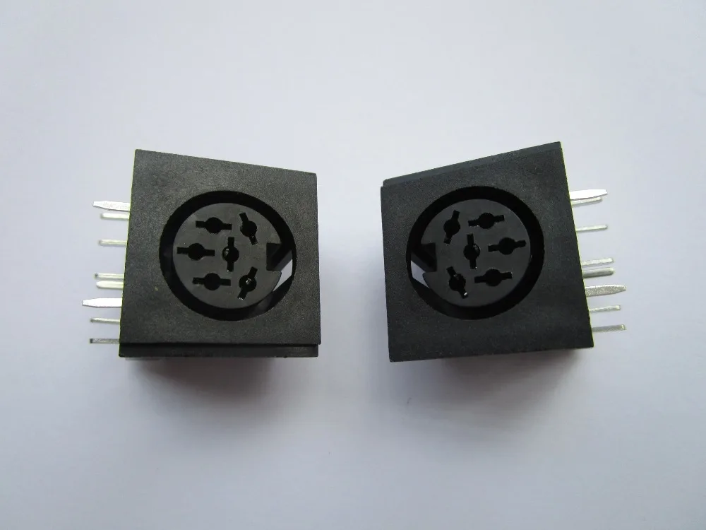 

10 pcs Circular DIN Jack Female S Terminal 6 pin PCB Mount Connector