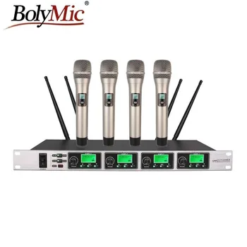 

Bolymic profesional 4 Channels uhf wireless microphone karaoke 4 Handheld Cordless Microphone
