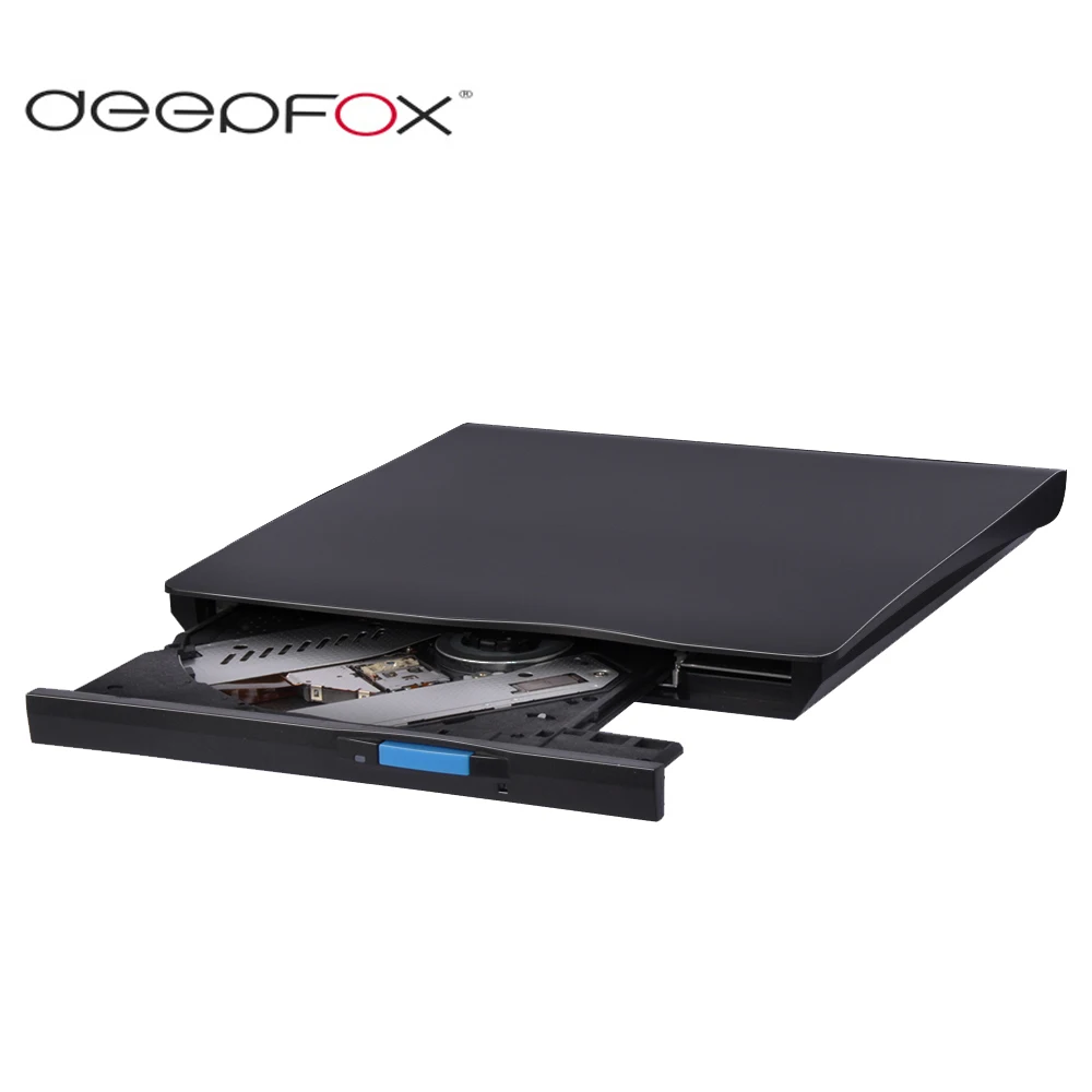 Внешний DVD проигрыватель Deepfox 9 5 мм оптический привод ROM CD RW USB 2 0 CD/DVD устройство для