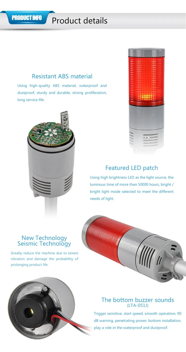 Emergência da Máquina com a Parte Ip65 da Multi-camada da Luz da Torre para a Luz de Emergência Luzes Impermeáveis Máquina com a Parte Inferior Redonda Sadia Dc24v 3 Camadas Lta-505aj-3 da 11 emergência da máquina com a parte inferior redonda sadia dc24v 3 camadas