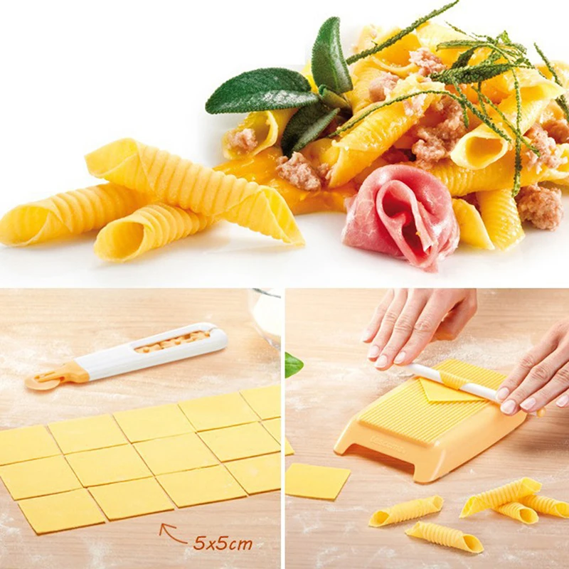 

1 Panel + 1 Rolling Pin Creative Multifunctional Macaroni Maker DIY Macaroni Mold for Spaghetti Pasta Maker Kitchen Tools