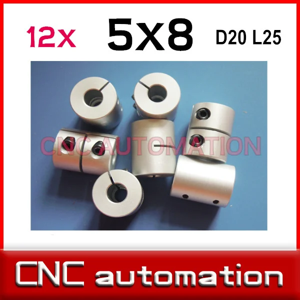 12pcs Rigid Shaft Coupler 5mm to 8mm Stepper Servo Motor Clamp Coupling