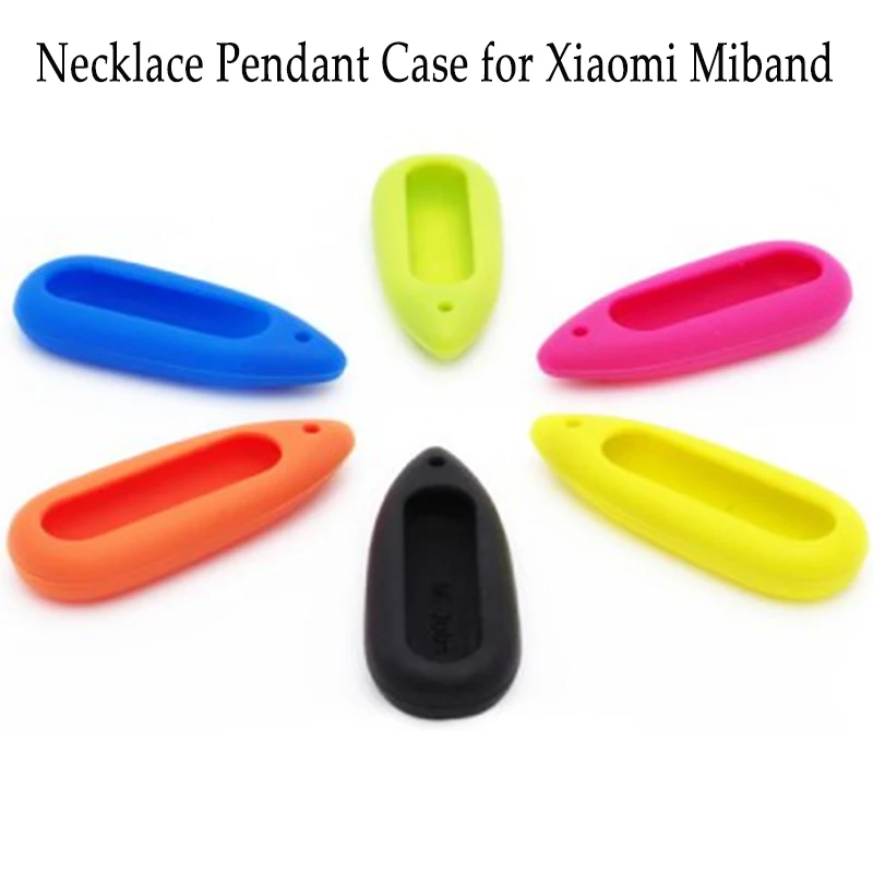 

Pulseras xiaomi mi band accesorios Replacement Pendant Necklace With Black Lanyard and 6 colors for miband or mi 1s smartband