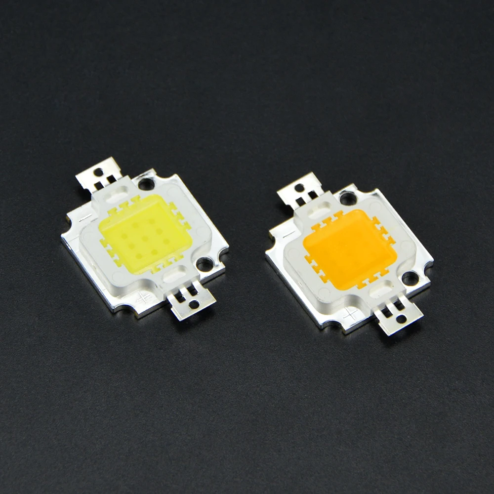 

1Pcs 2015 Full watt 10W High Power LED Integrated Chip light source 9-12V 900-1100LM 24*44mil lamp SMD IC Flood light