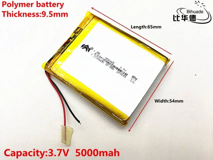 Bateria de Íon de Lítio Bateria de Íon-lítio para Tablet Bank e Book Drive de 3.7v Plib Polímero Pcpower 2 5000mah955465 - - Image 2