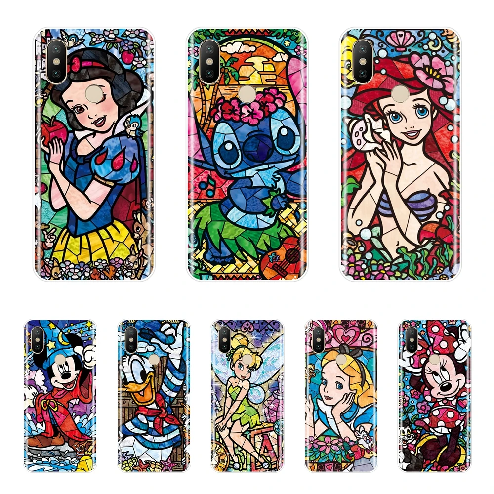 

Soft Back Cover For Xiaomi Mi 5 5C 5S 5X 6 6X Plus Mickey Minnie Mouse Stitch Phone Case Silicone For Xiaomi Mi A1 A2 Lite 8 SE