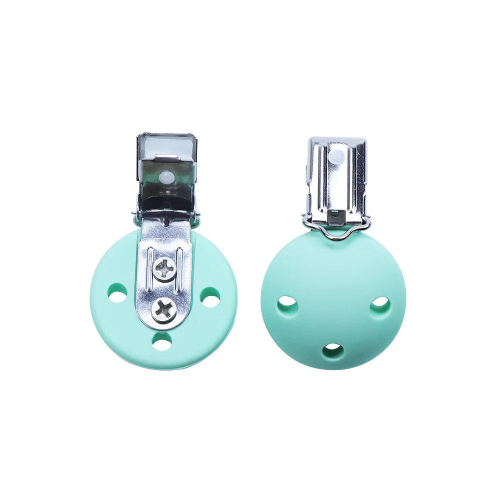 Titular da Chupeta Contas de Colar Brinquedo de Dentição do Bebê Joepada Lote Silicone Nipple Clips Forma Redonda Fazer Acessórios 10 Pçs - 3 Mordedores p/ bebê