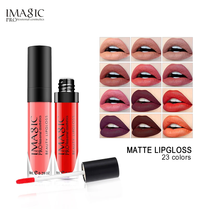 

IMAGIC Makeup Liquid Lipstick Hot Sexy Colors Lip Paint Matte Lipstick Waterproof Strawberry Long Lasting Gloss Lip Gloss