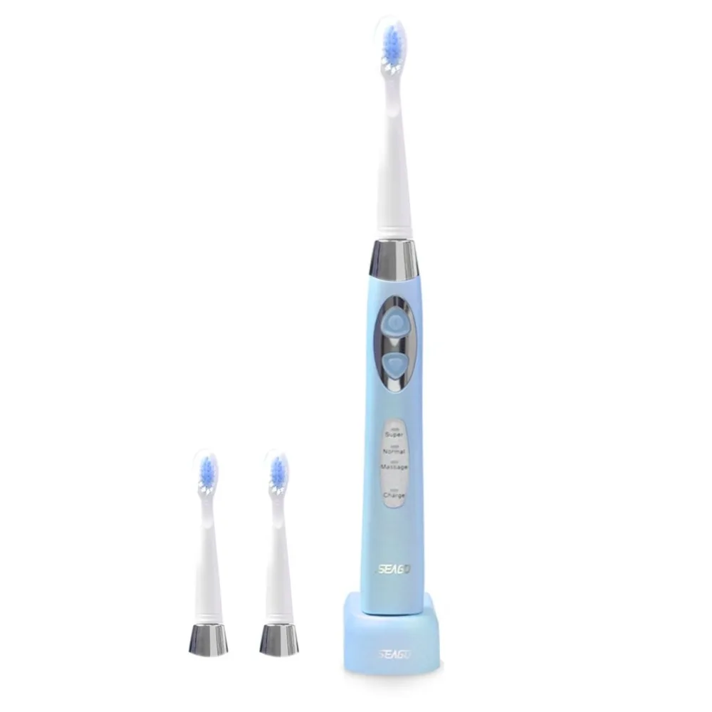 

Seago Smart Electric Toothbrush Rechargeable High Frequency Adult Vibration Sonic Toothbrush With Replacement Toothbrush Heads
