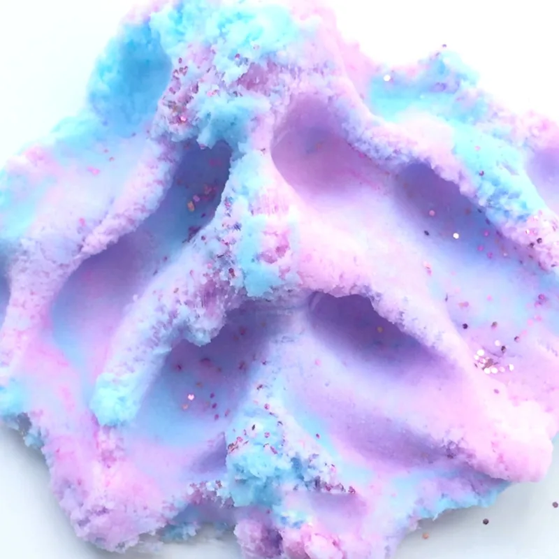

AFDSWG plasticine tools Crystal mud drawing mud slime cotton color mud 60/200ml pineapple silk mud slime toys kids