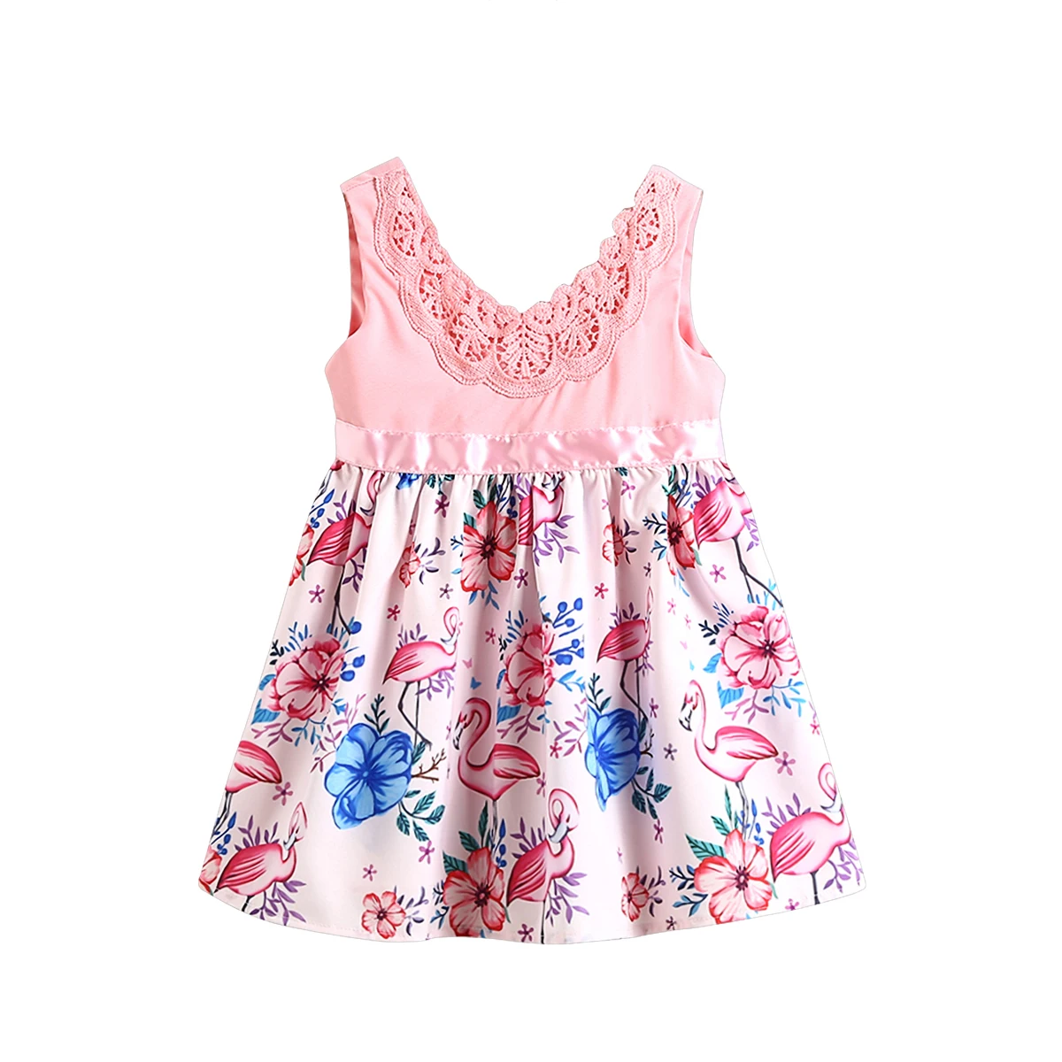 pink flamingo sundress