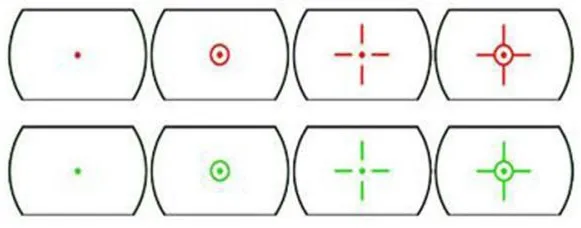 Голографический 4 Сетка красный/зеленый точка Тактический рефлекс прицел с креплением для пистолета 33 мм включая батареи
