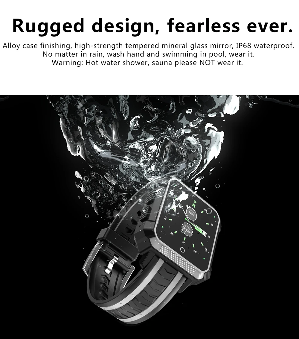 696 H7 4G LTE Bluetooth Smartwatch gps расположение IP68 водонепроницаемый монитор сердечного ритма трекер сна сообщения вызова Смарт часы