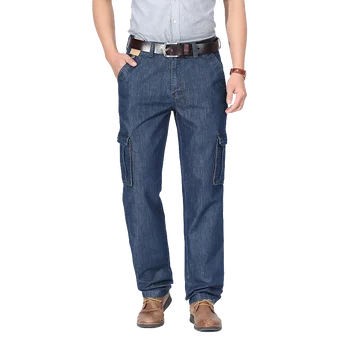 

Cargo Jeans Men Big Size 29-40 42 Casual Military Multi-pocket Jeans Male Clothes 2018 New High Quality