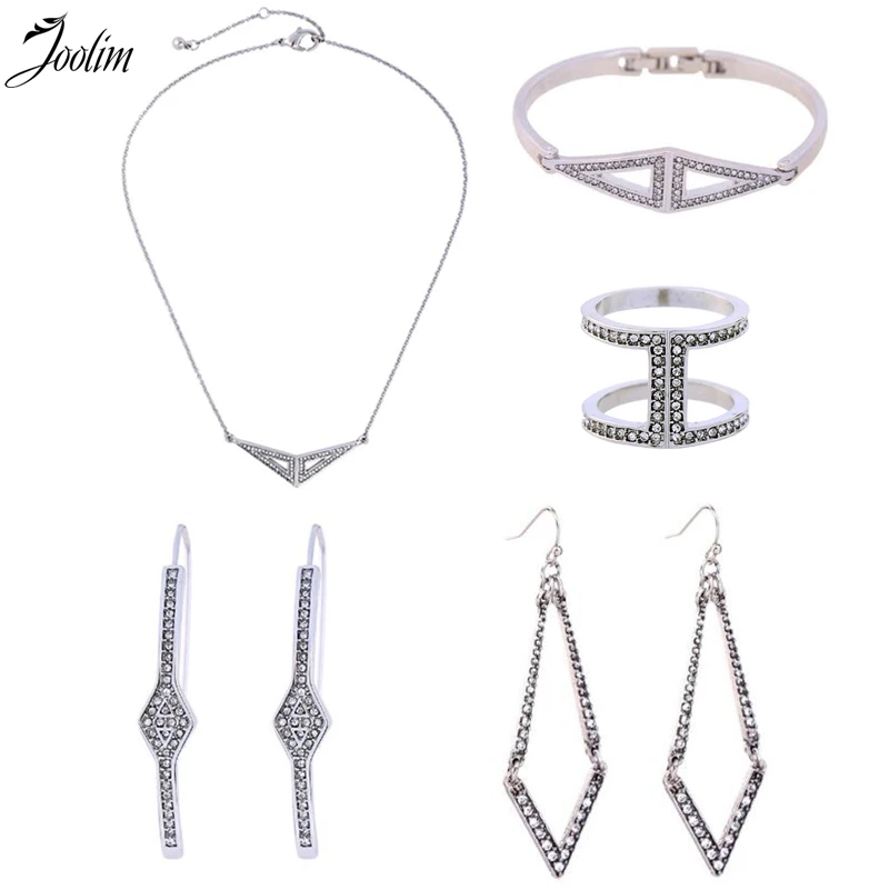 

JOOLIM Jewelry Wholesale/ Simple Geometric Necklace Earring Ring Bracelet Jewelry Set Evening Jewelry Wholesale Jewelry Set