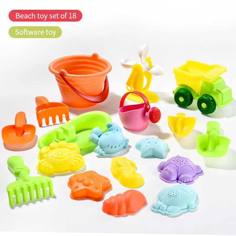 9-26PCS beach toys for children kids bath Set Kit Sea sand soft Plastic bucket Shovel mold Water play and fun summer Game 9-26PCS beach toys for children kids bath Set Kit Sea sand soft Plastic bucket Shovel mold Water play and fun summer Game