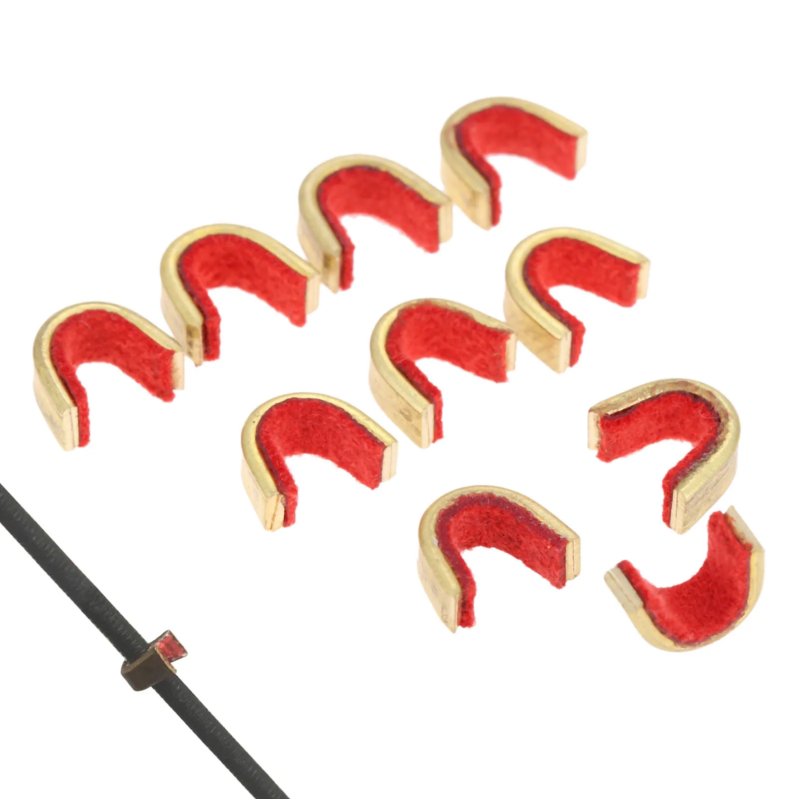 

10 Pcs/Set Copper Archery Bow & Arrow Strings Buckle Clip Nocking Point Bow String Position Hunting Shooting Tool Accessories