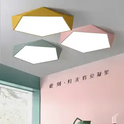 Светодиодный Потолочные светильники Ультратонкий 5 см простые Geometri потолочные светильники для Спальня гостиная Kithcen красочные светильник