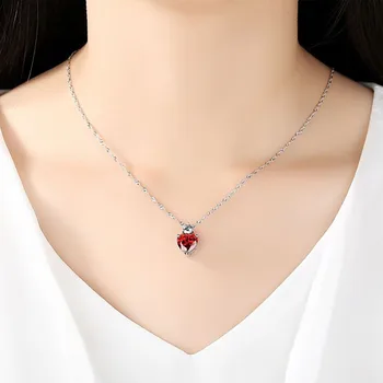 

Pendant Necklace Women Stylish Classic Luxury Heart Chain Necklaces Ladies Necklace Jewelry Pendant Collares De Moda 2019 L0605