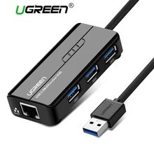 Ugreen USB Ethernet USB 3.0 2.0 to RJ45 HUB for Xiaomi Mi Box 3 Android TV Set-top Box Ethernet Adapter Network Card USB Lan