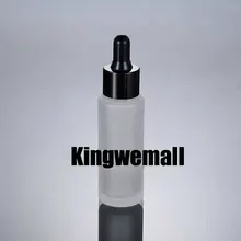 300 шт/партия емкость 30 мл пустая стеклянная бутылка из матового стекла с черной силиконовая бутылочка для Косметический Лосьон упаковка EE26